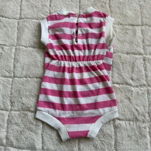 Disney | Vintage Pink Striped Graphic "Baby Mickey" Bodysuit | Size 18 Months - Picture 9 of 14